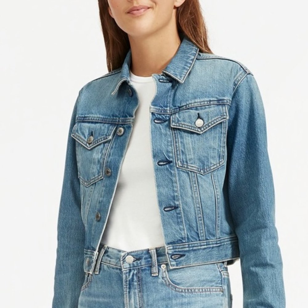 Everlane Cropped Shrunken Denim Jacket